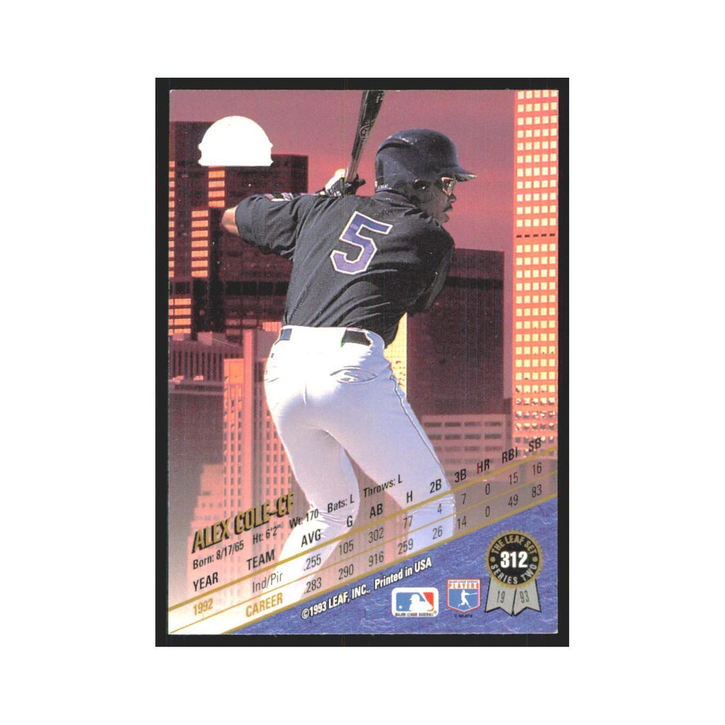 1993 Leaf Alex Cole Colorado Rockies/Florida Marlins #312