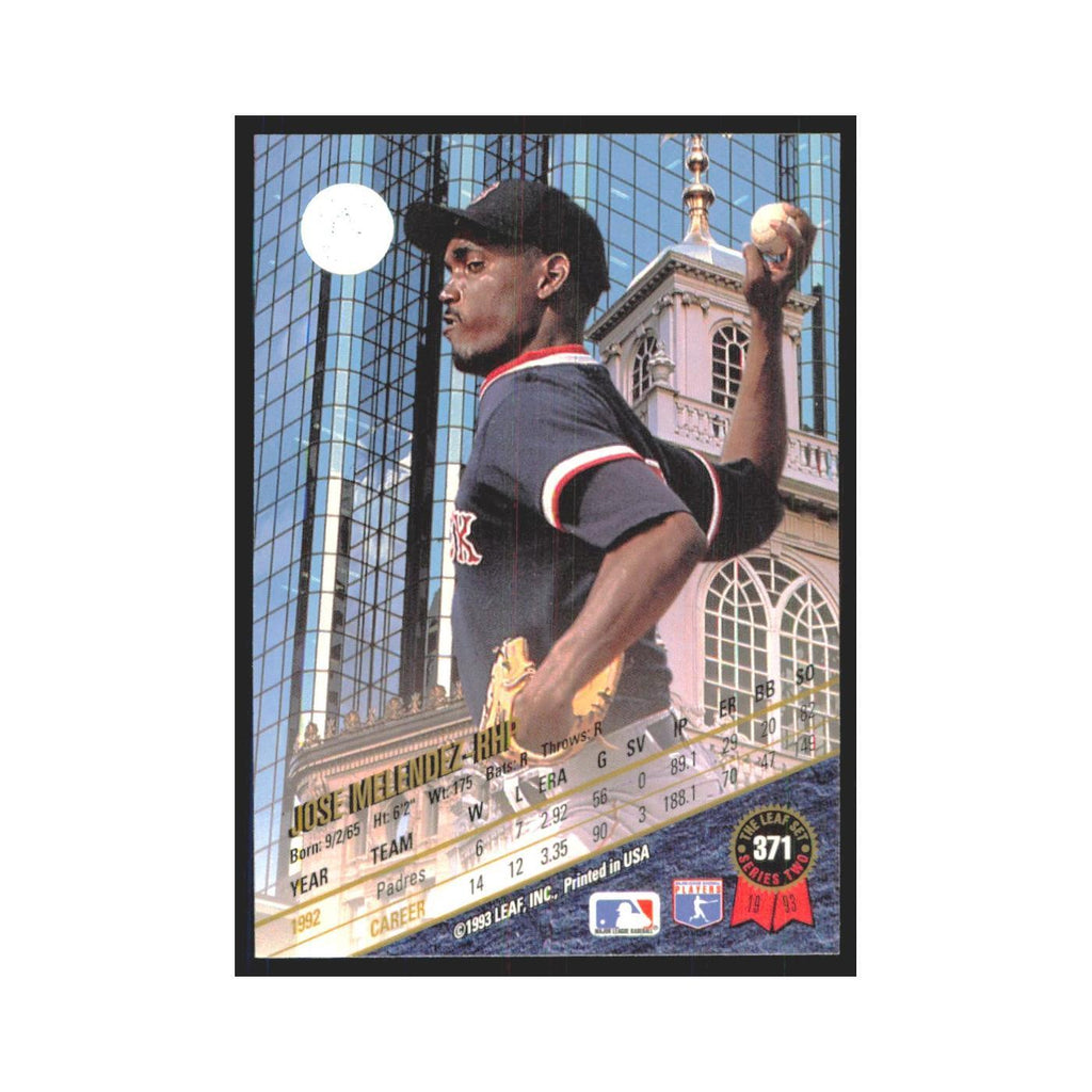 1993 Leaf Jose Melendez Red Sox #371