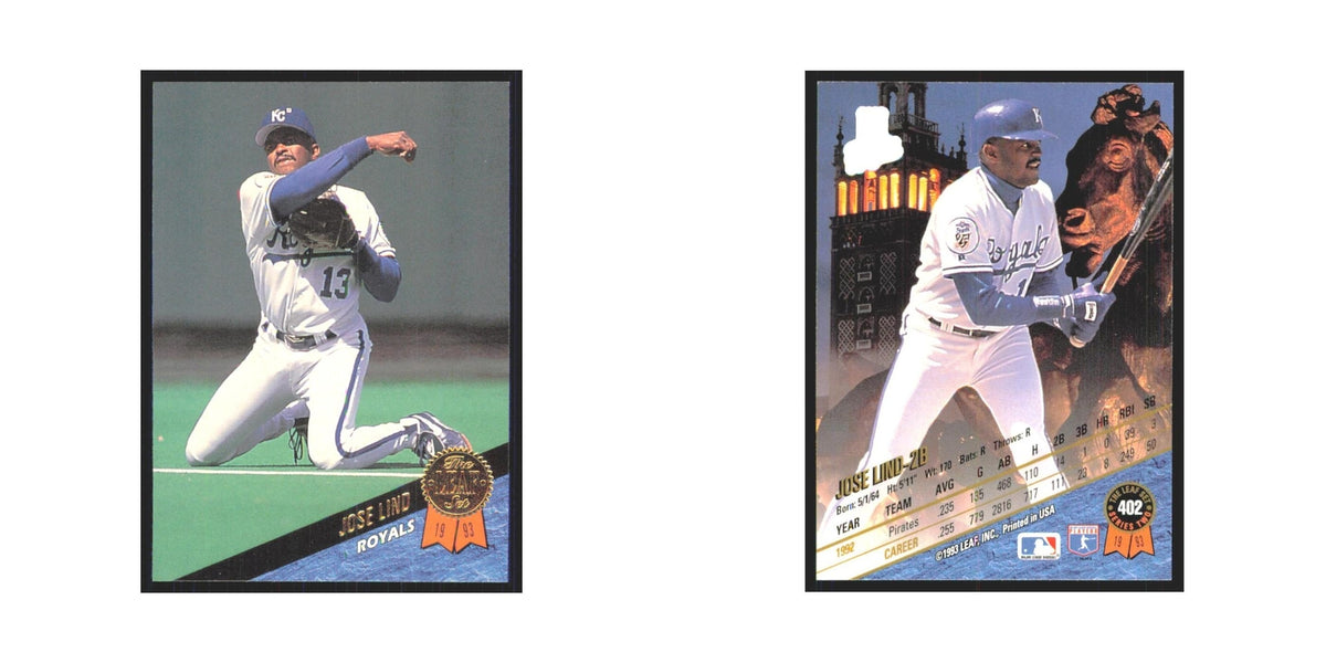 1993 Leaf Jose Lind Royals #402