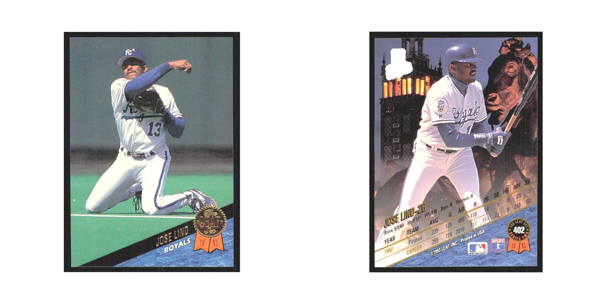 1993 Leaf Jose Lind Royals #402