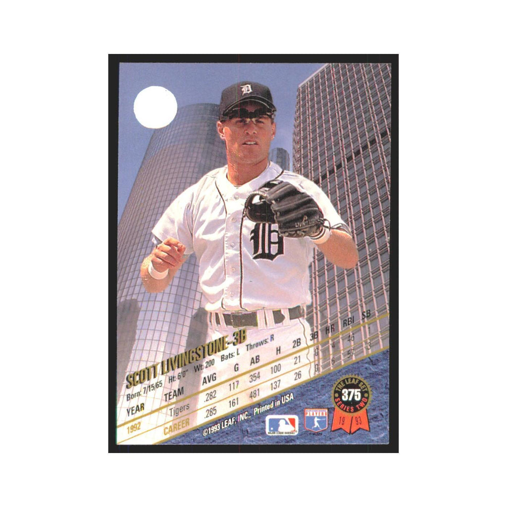 1993 Leaf Scott Livingstone Tigers #375