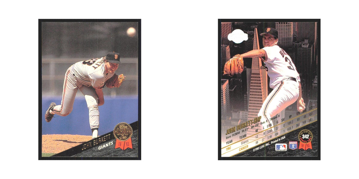 1993 Leaf John Burkett Giants #342
