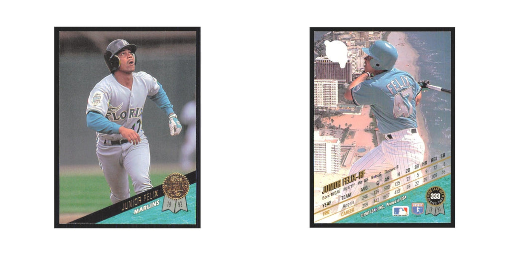 1993 Leaf Junior Felix Florida Marlins #333