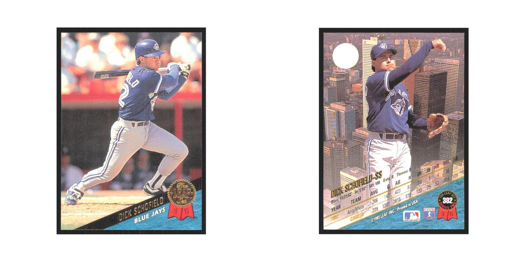 1993 Leaf Dick Schofield Blue Jays #382