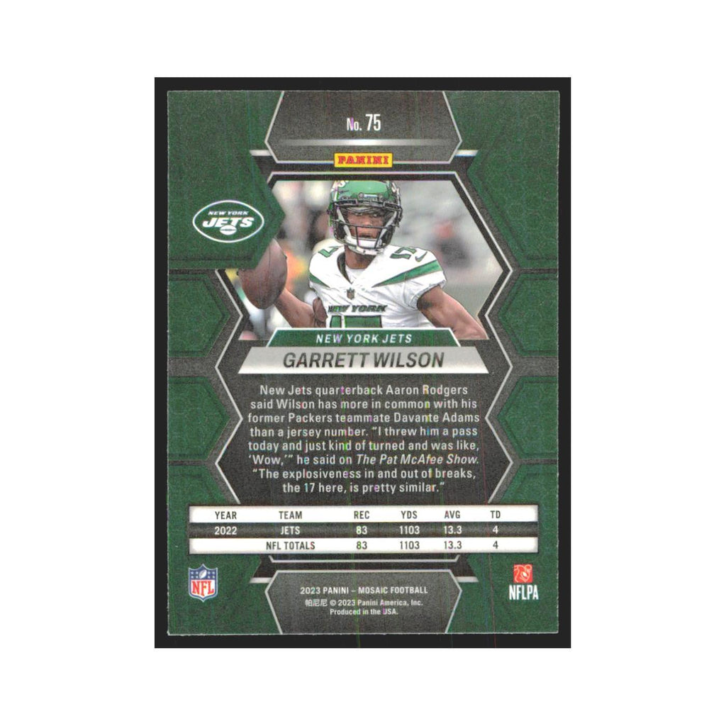 2023 Mosaic Garrett Wilson Jets #75