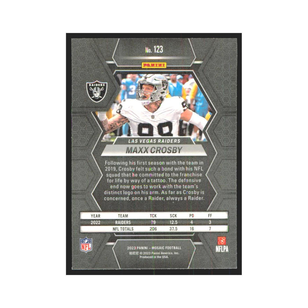 2023 Mosaic Maxx Crosby Raiders #123