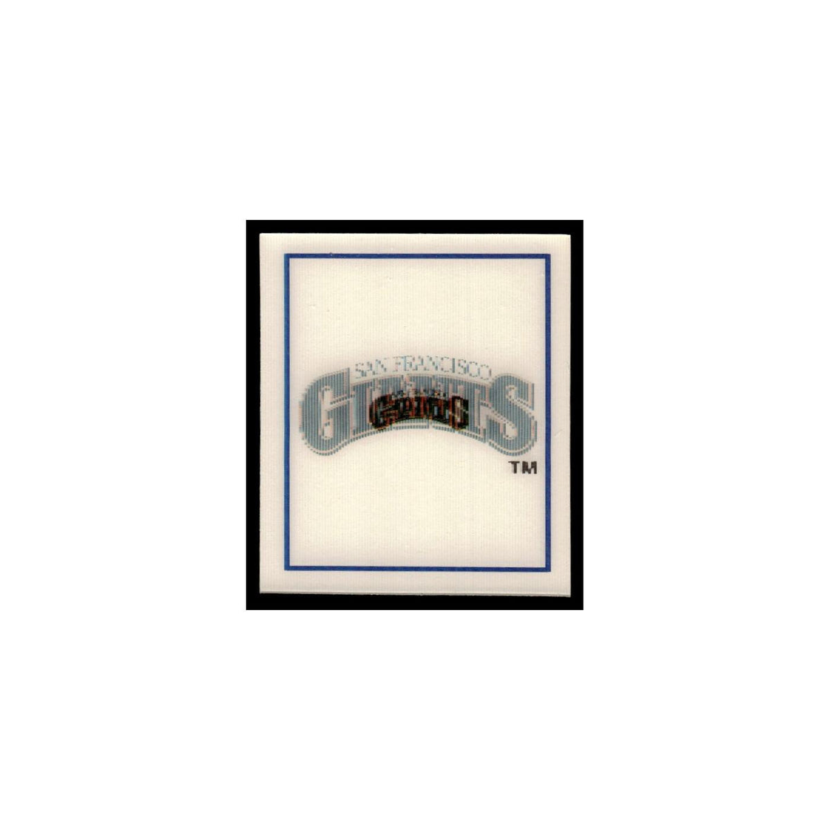 San Francisco Giants 1988 Sportflics Mini Team Logo Trivia #123 Baseball Card NM