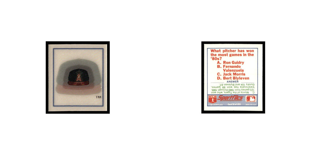 California Angels 1988 Sportflics Mini Team Logo Trivia #32 Baseball Card NM