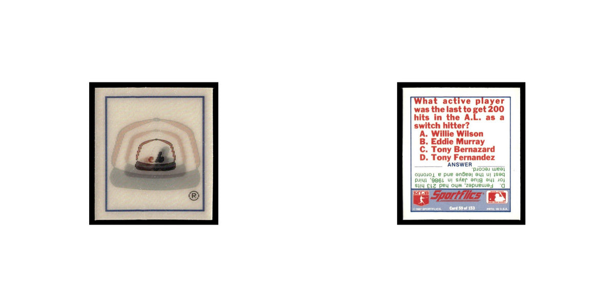 Montreal Expos 1988 Sportflics Mini Team Logo Trivia #59 Baseball Card NM