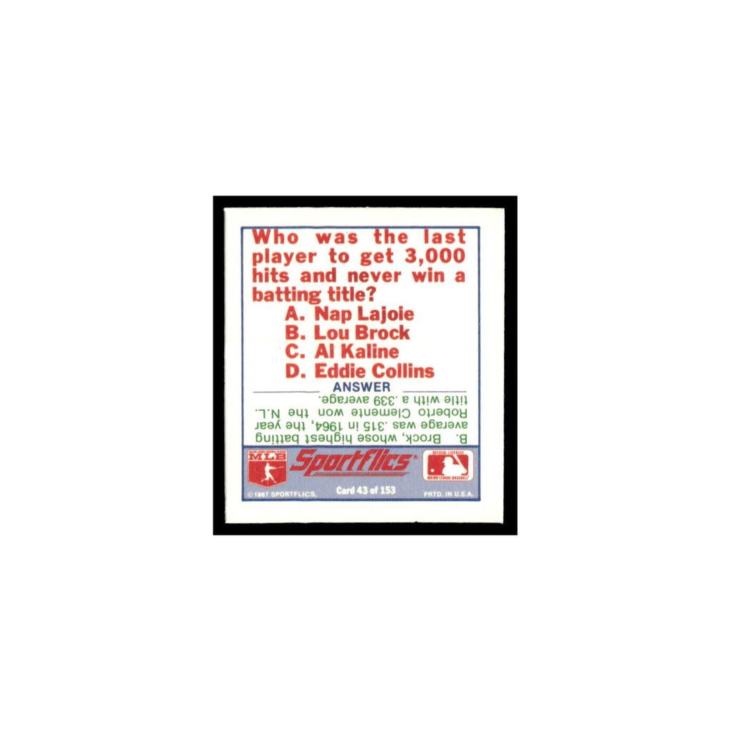 Cleveland Indians 1988 Sportflics Mini Team Logo Trivia #43 Baseball Card NM