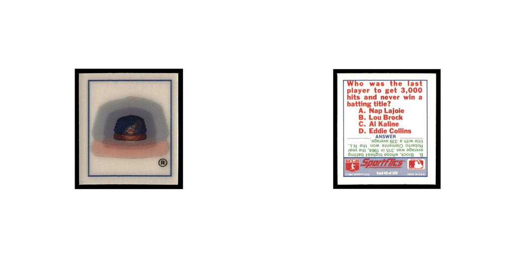 Cleveland Indians 1988 Sportflics Mini Team Logo Trivia #43 Baseball Card NM