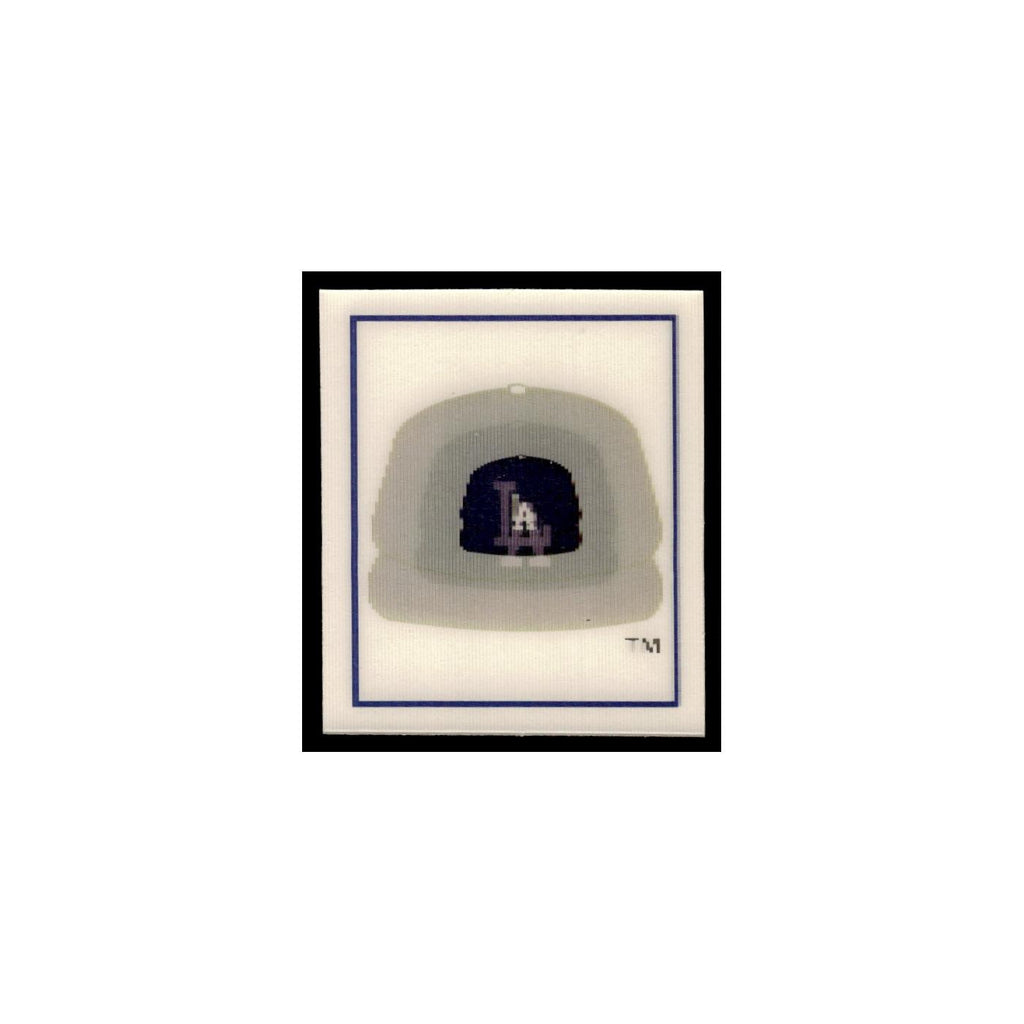Los Angeles Dodgers 1988 Sportflics Mini Team Logo Trivia #128 Baseball Card NM
