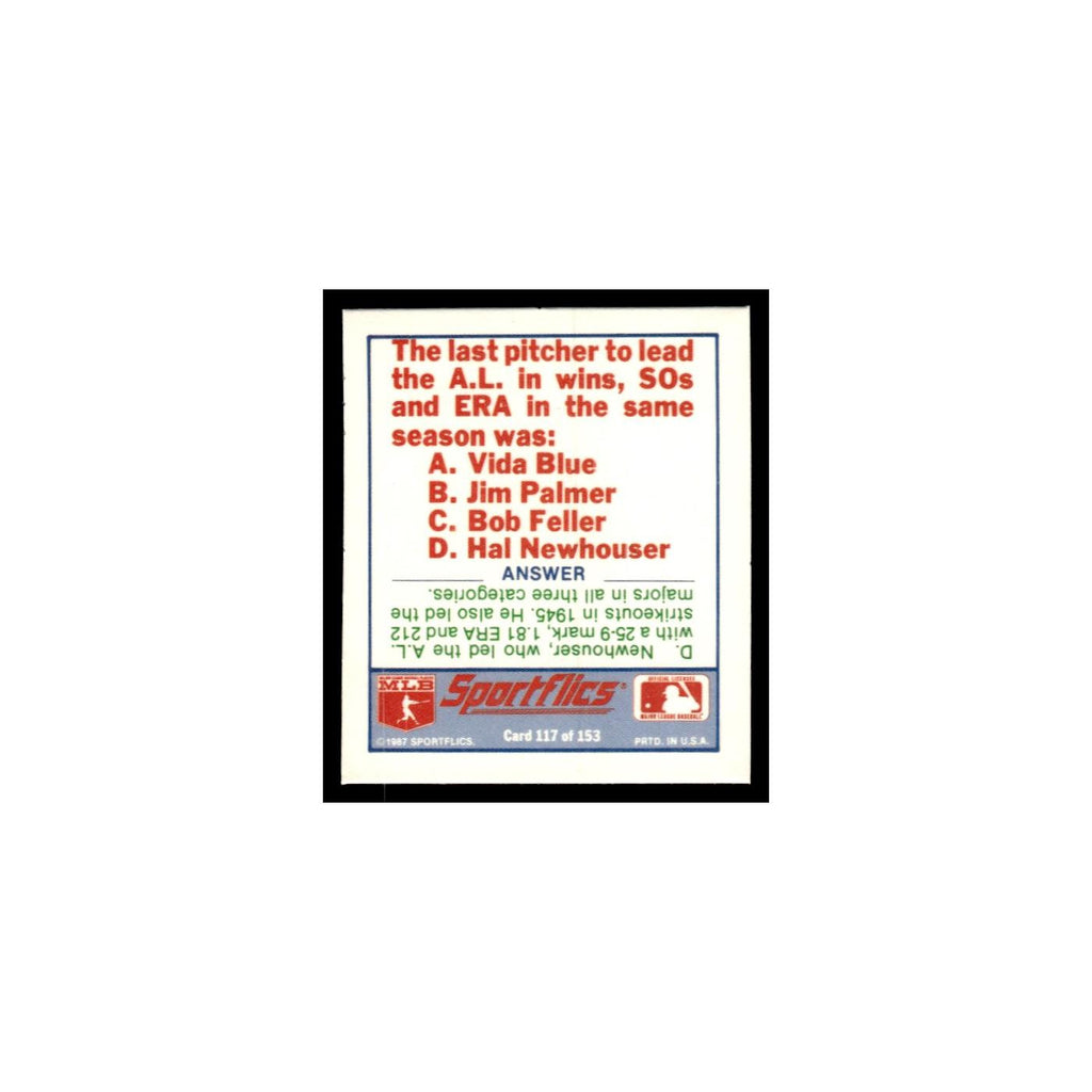 Chicago White Sox 1988 Sportflics Mini Team Logo Trivia #117 Baseball Card NM