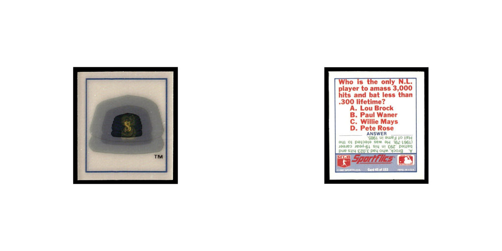 Seattle Mariners 1988 Sportflics Mini Team Logo Trivia #45 Baseball Card NM