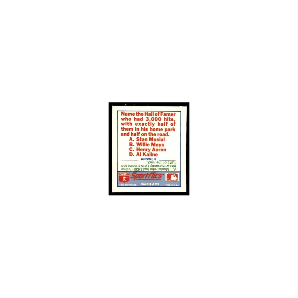 Milwaukee Brewers 1988 Sportflics Mini Team Logo Trivia #114 Baseball Card NM