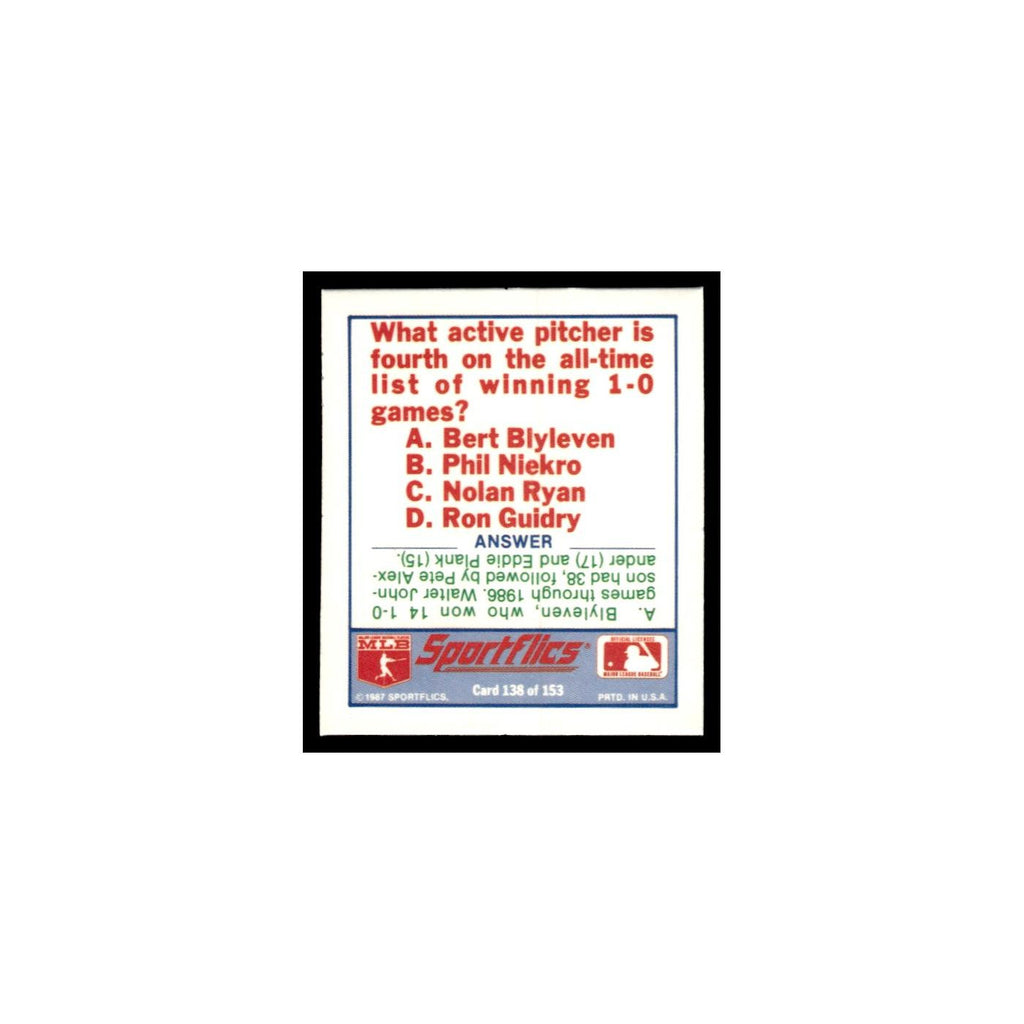 Cincinnati Reds 1988 Sportflics Mini Team Logo Trivia #138 Baseball Card NM