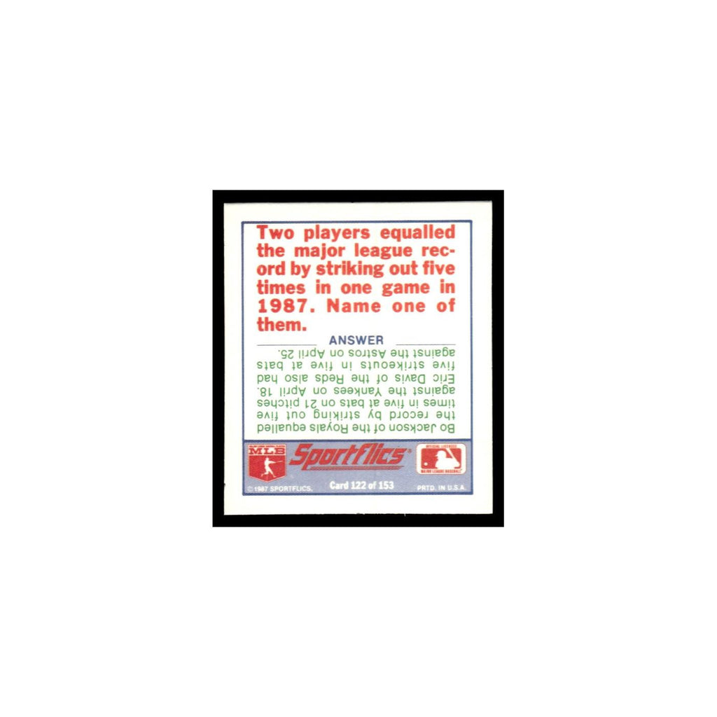 Pittsburgh Pirates 1988 Sportflics Mini Team Logo Trivia #122 Baseball Card NM