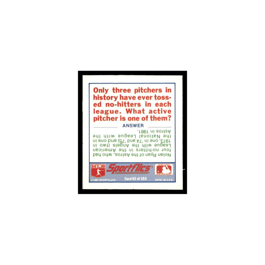 Minnesota Twins 1988 Sportflics Mini Team Logo Trivia #62 Baseball Card NM