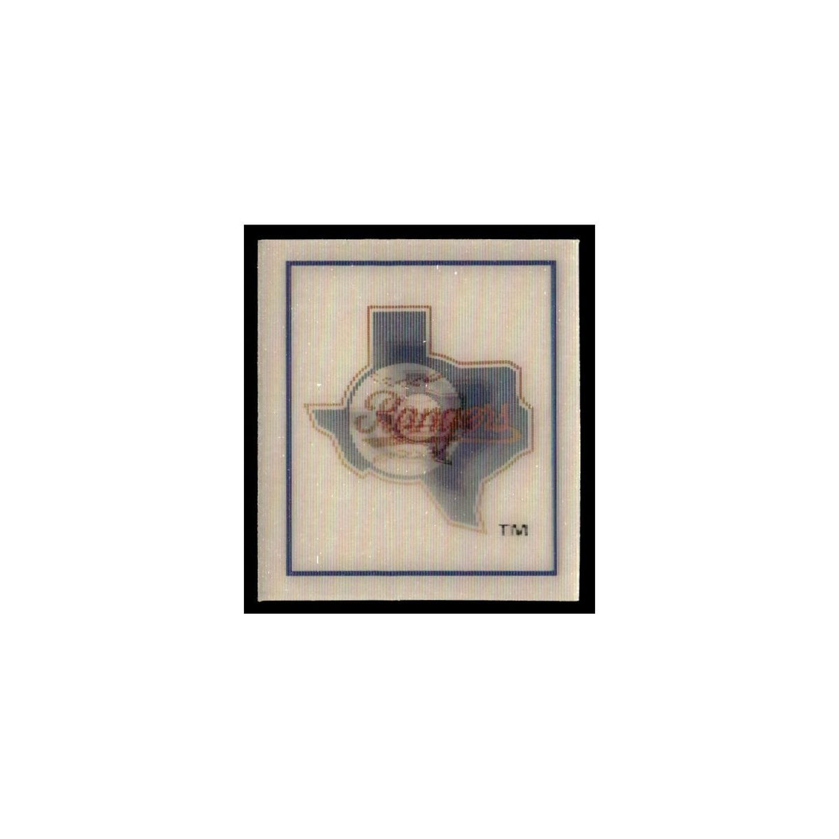 Texas Rangers 1988 Sportflics Mini Team Logo Trivia #39 Baseball Card NM
