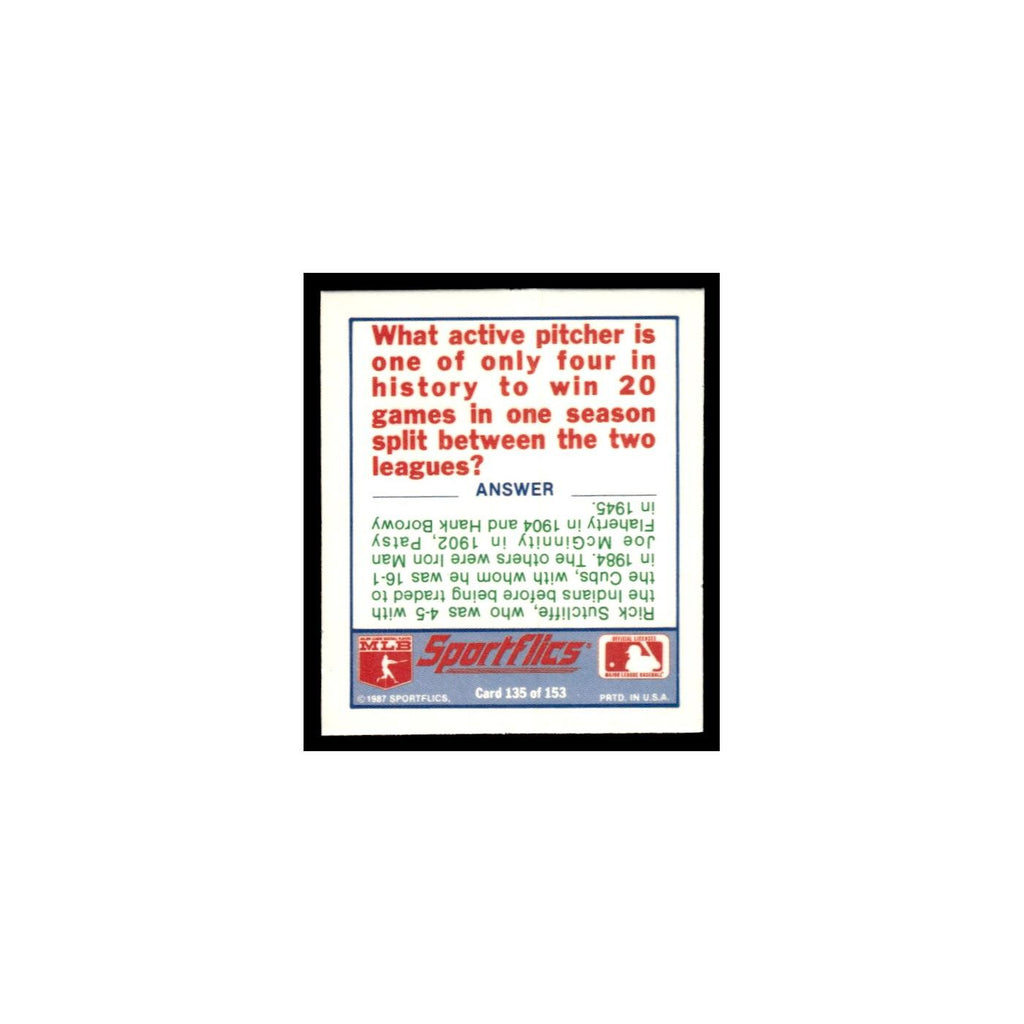 Montreal Expos 1988 Sportflics Mini Team Logo Trivia #135 Baseball Card NM