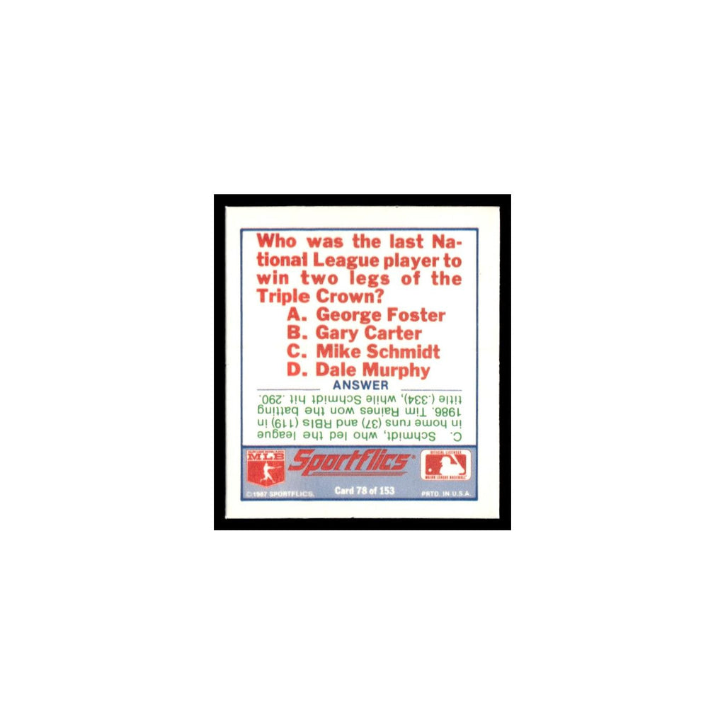 Houston Astros 1988 Sportflics Mini Team Logo Trivia #78 Baseball Card NM