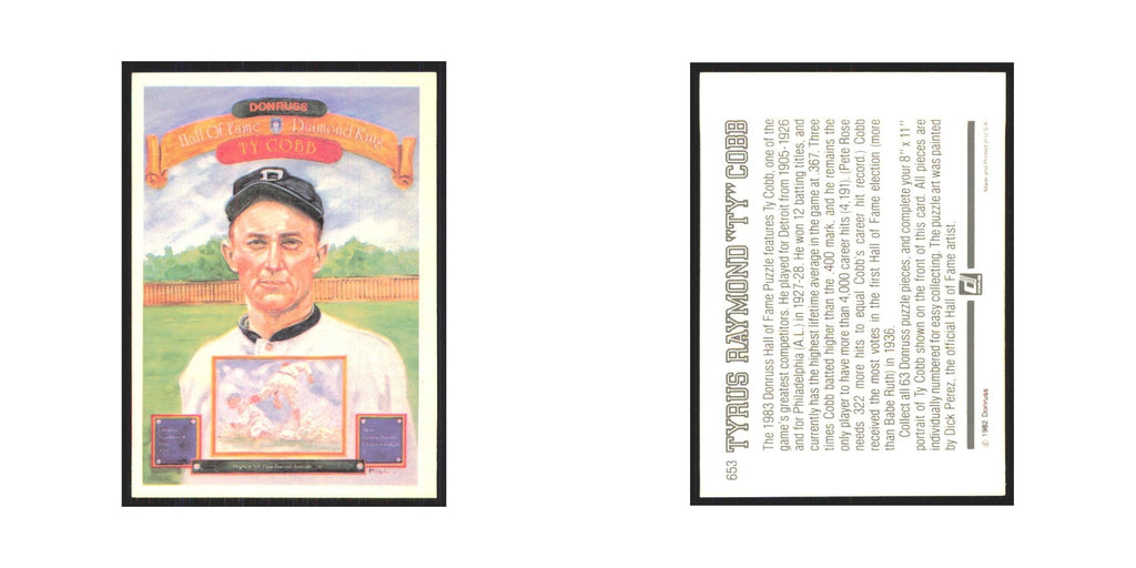 1982 Donruss Ty Cobb Tigers #20