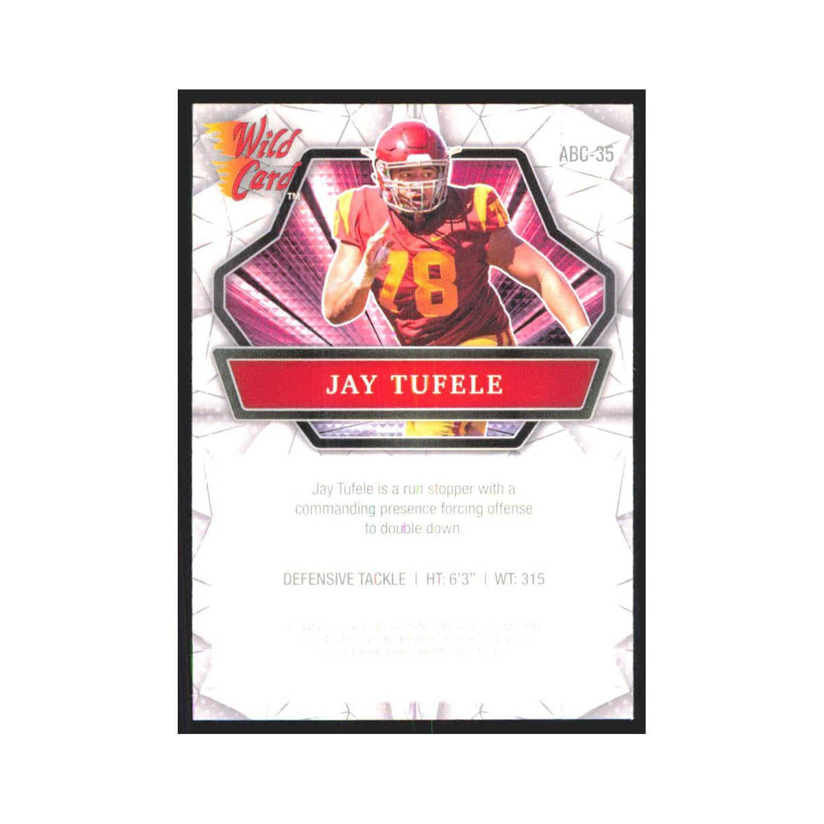 2021 Wild Card Alumination Jay Tufele #ABC-35