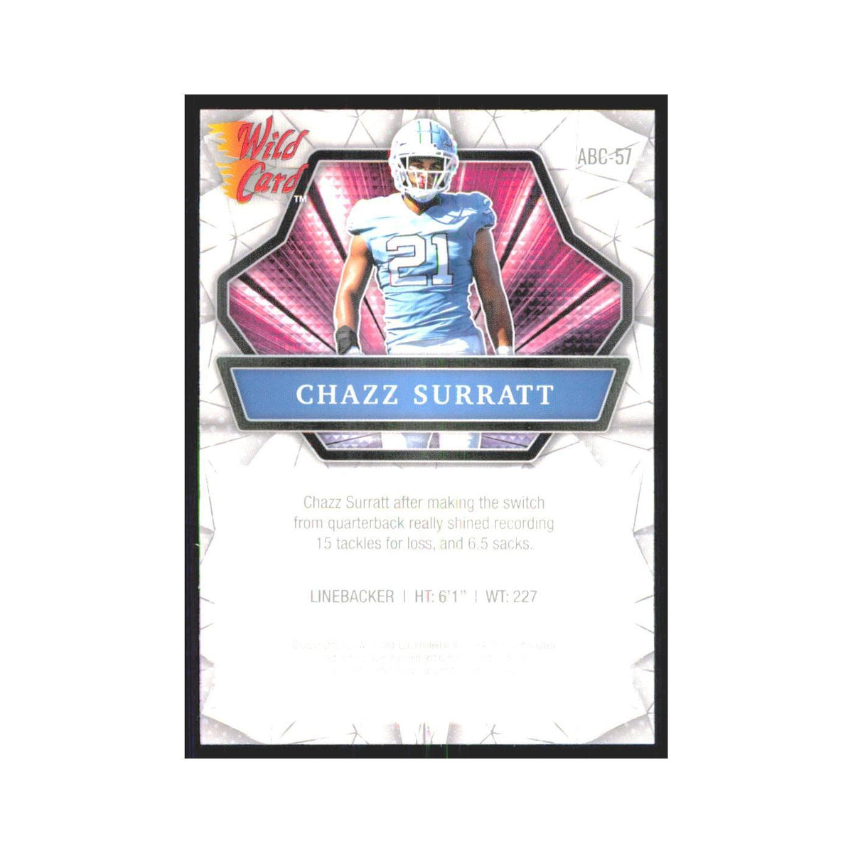 2021 Wild Card Alumination Chazz Surratt #ABC-57