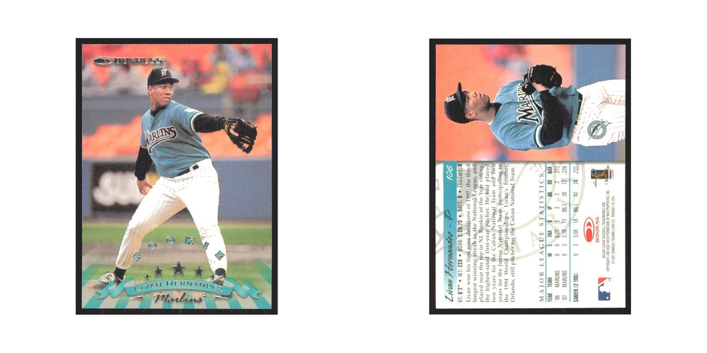 1998 Donruss Livan Hernandez Florida Marlins #106