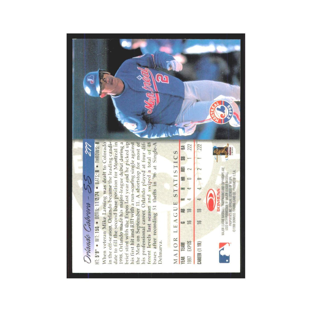 1998 Donruss Orlando Cabrera Montreal Expos #277