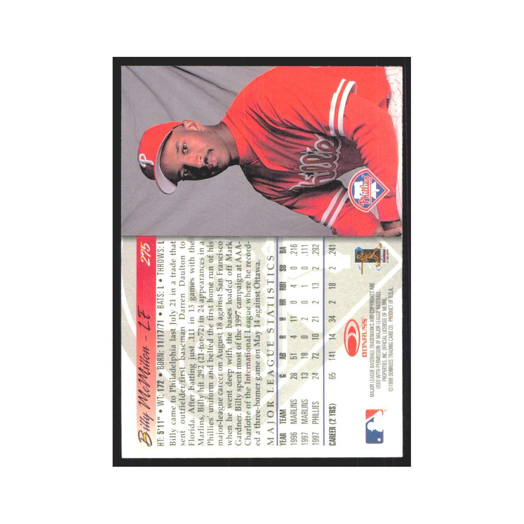 1998 Donruss Billy McMillon Phillies #275
