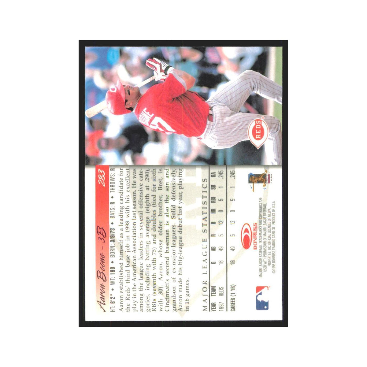 1998 Donruss Aaron Boone Reds #283