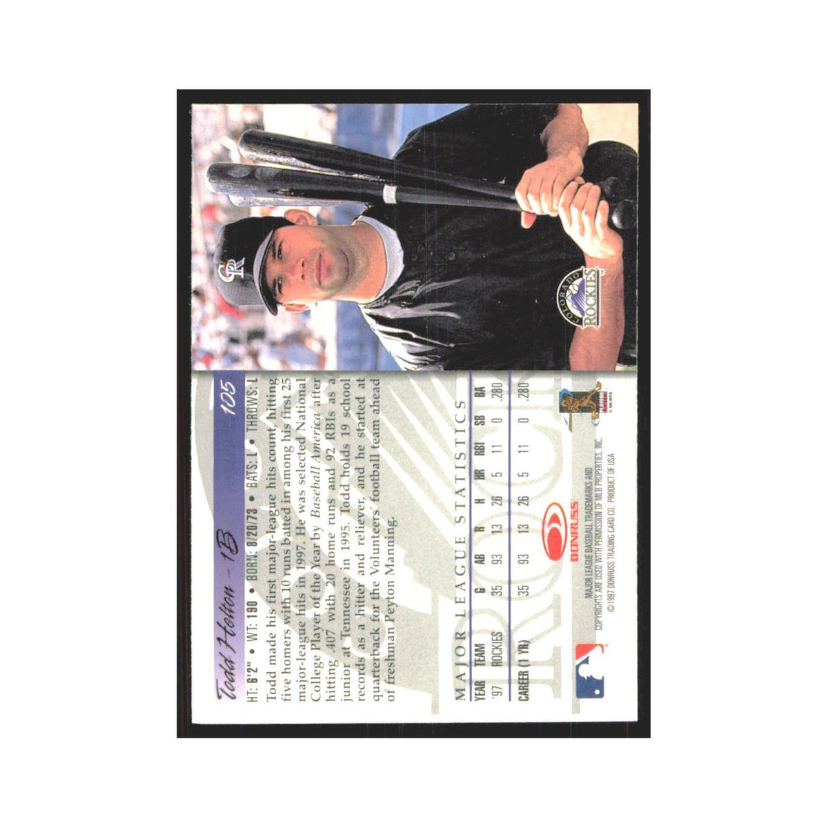 1998 Donruss Todd Helton Rockies #105