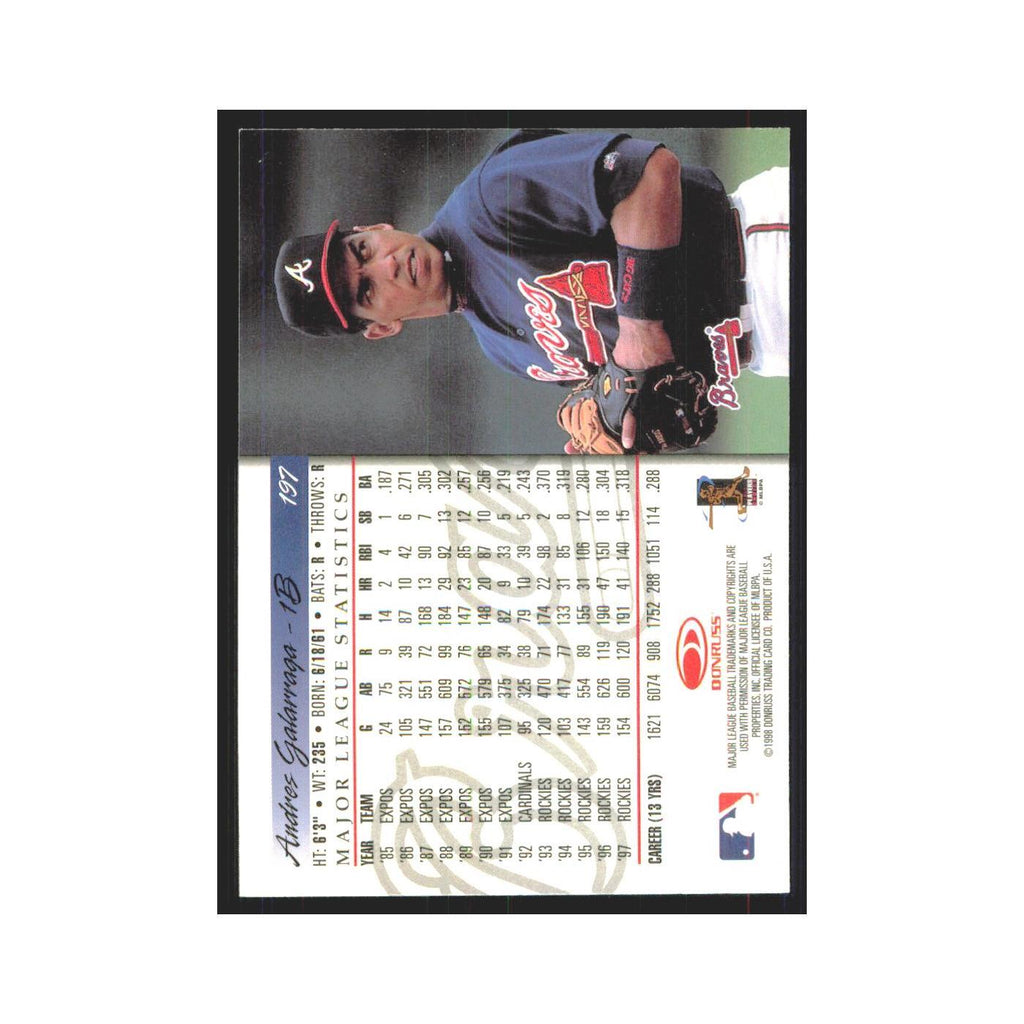 1998 Donruss Andres Galarraga Braves #197