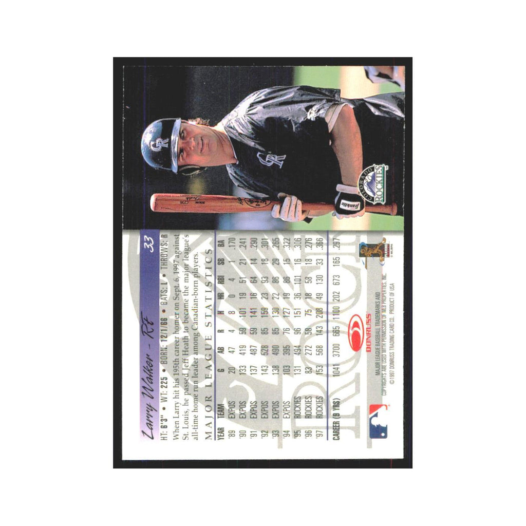 1998 Donruss Larry Walker Rockies #33
