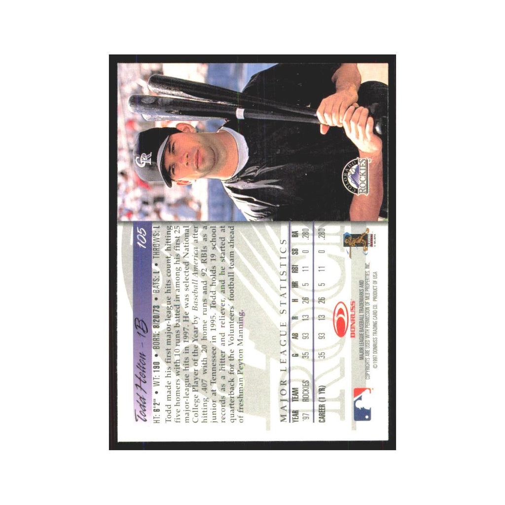 1998 Donruss Todd Helton Rockies #105