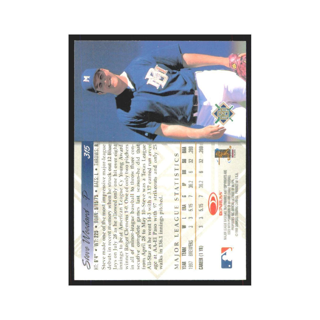 1998 Donruss Steve Woodard Brewers #315