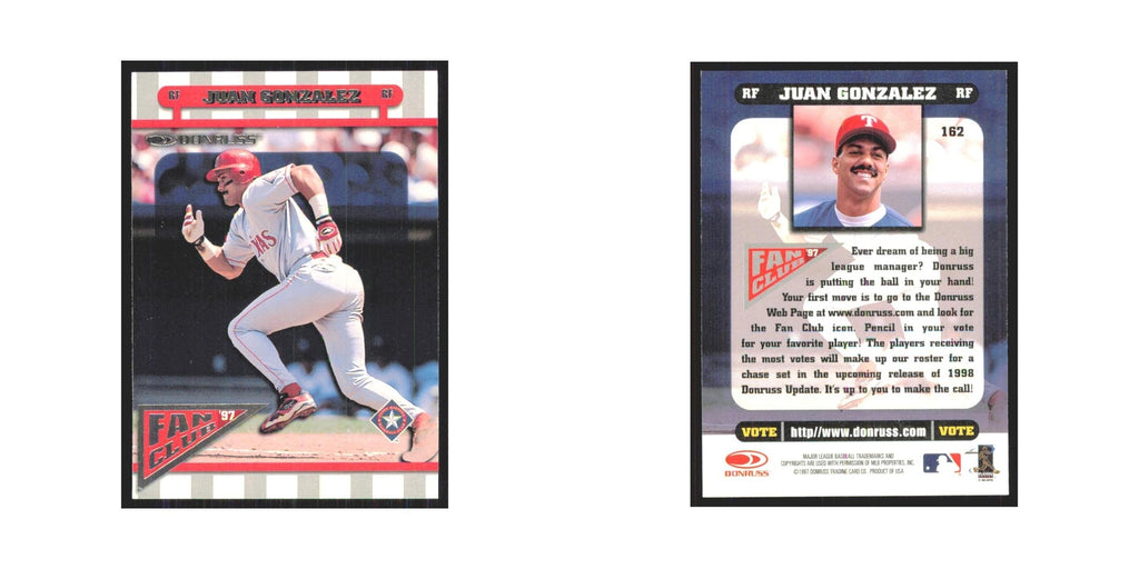 1998 Donruss Juan Gonzalez Rangers #162