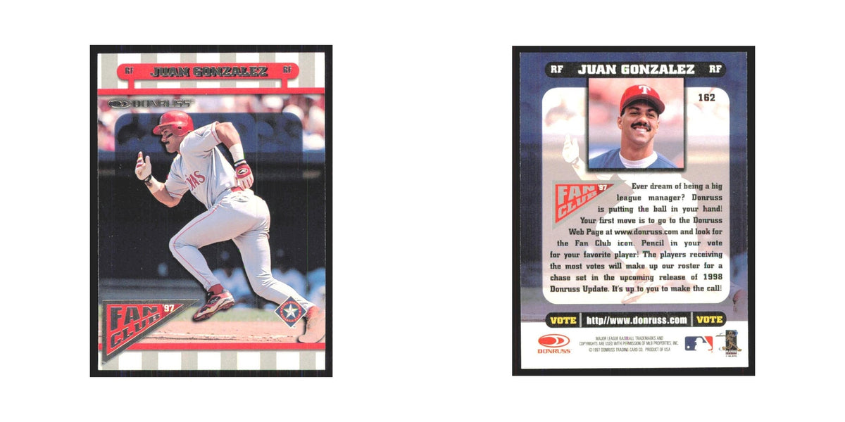 1998 Donruss Juan Gonzalez Rangers #162