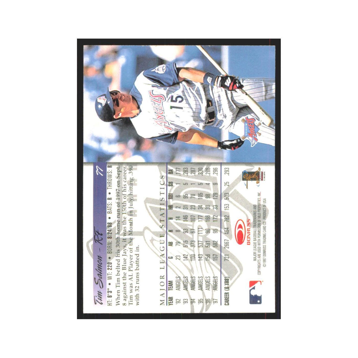 1998 Donruss Tim Salmon Angels #77