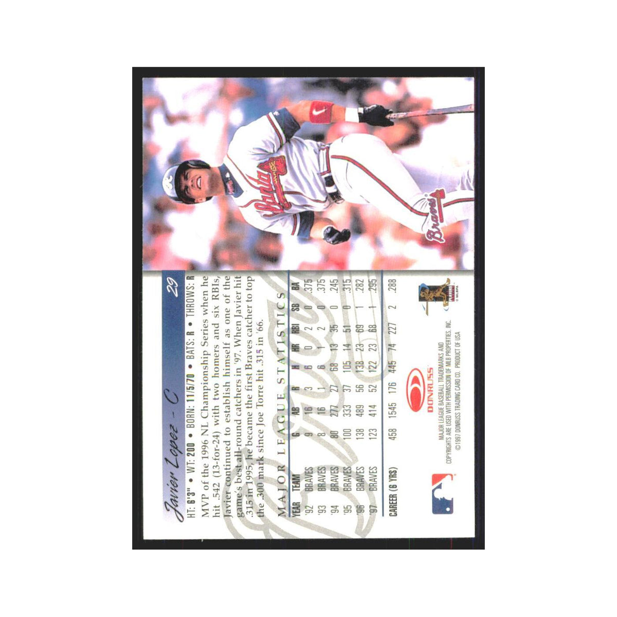 1998 Donruss Javier Lopez Braves #29