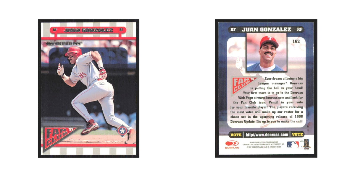 1998 Donruss Juan Gonzalez Rangers #162