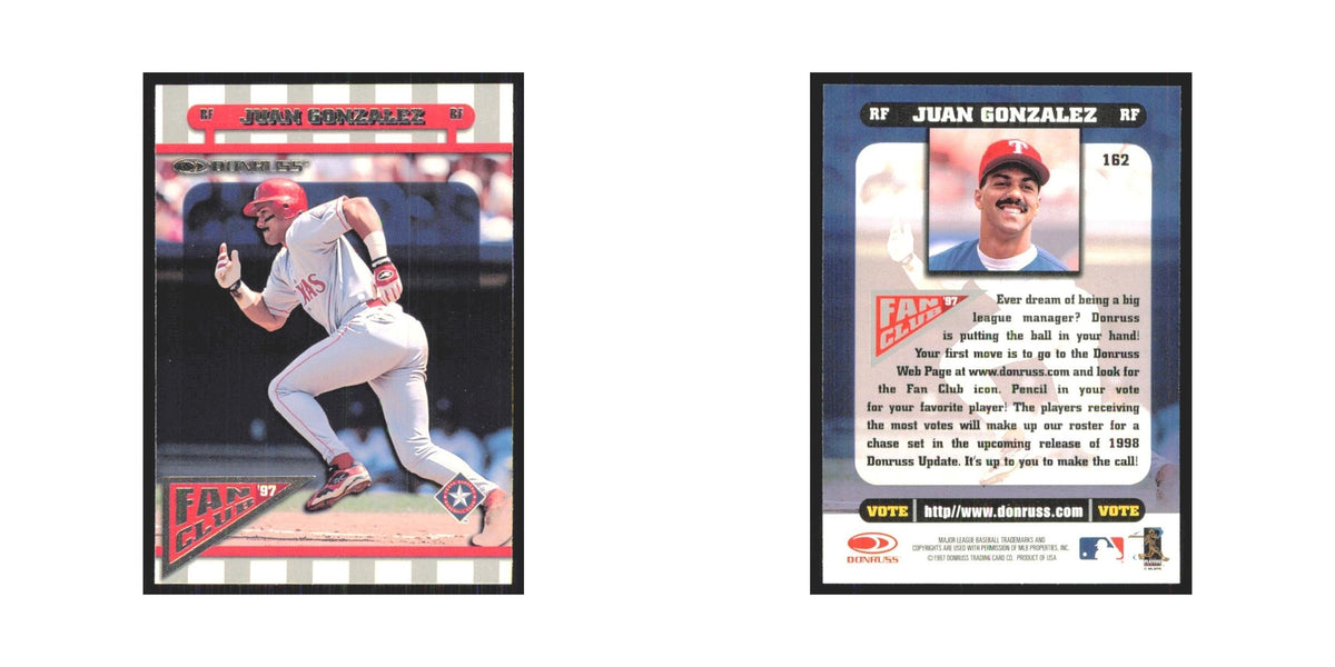 1998 Donruss Juan Gonzalez Rangers #162