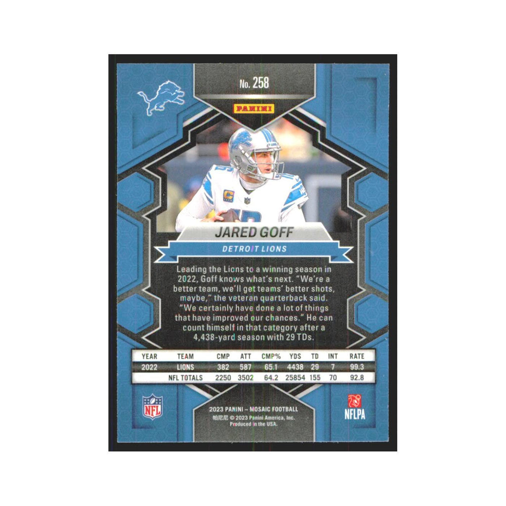2023 Panini Mosaic National Pride Jared Goff Lions #258