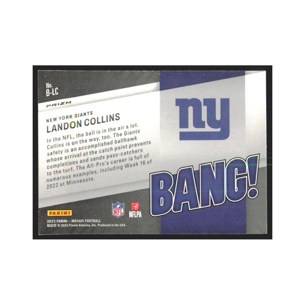 2023 Panini Mosaic Green Landon Collins Giants #B-LC