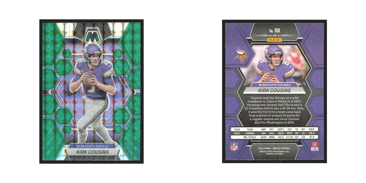 2023 Panini Mosaic Green Kirk Cousins Vikings #150