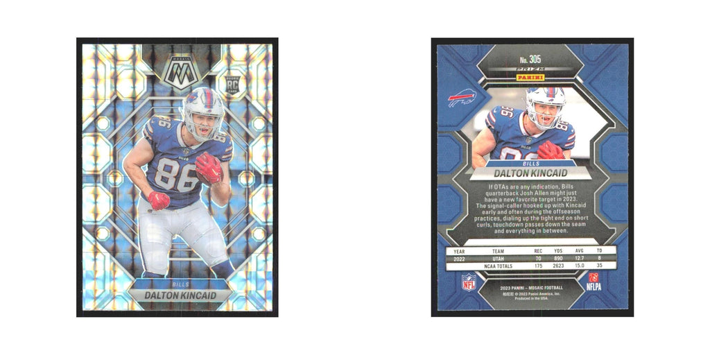 2023 Panini Mosaic Silver Dalton Kincaid RC Bills #305