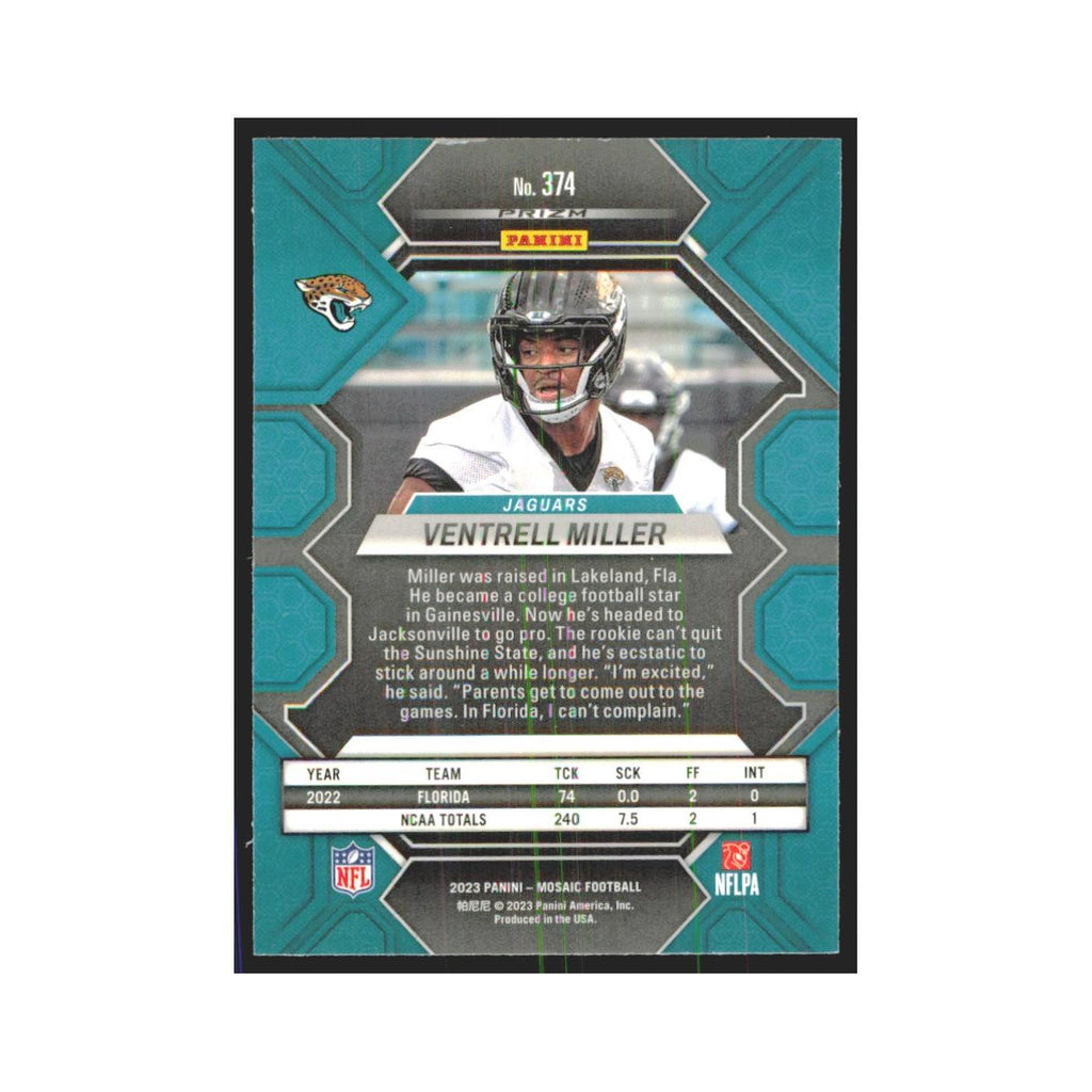 2023 Panini Mosaic Silver Ventrell Miller RC Jaguars #374