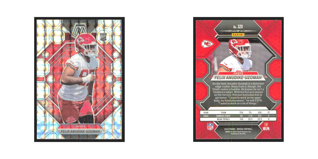 2023 Panini Mosaic Silver Felix Anudike-Uzomah RC Chiefs #320