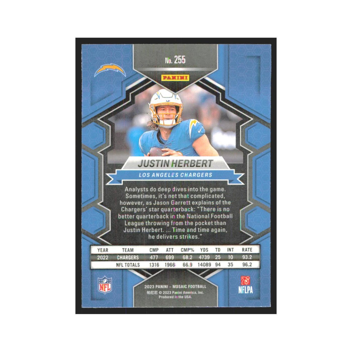 2023 Panini Mosaic National Pride Justin Herbert Chargers #255